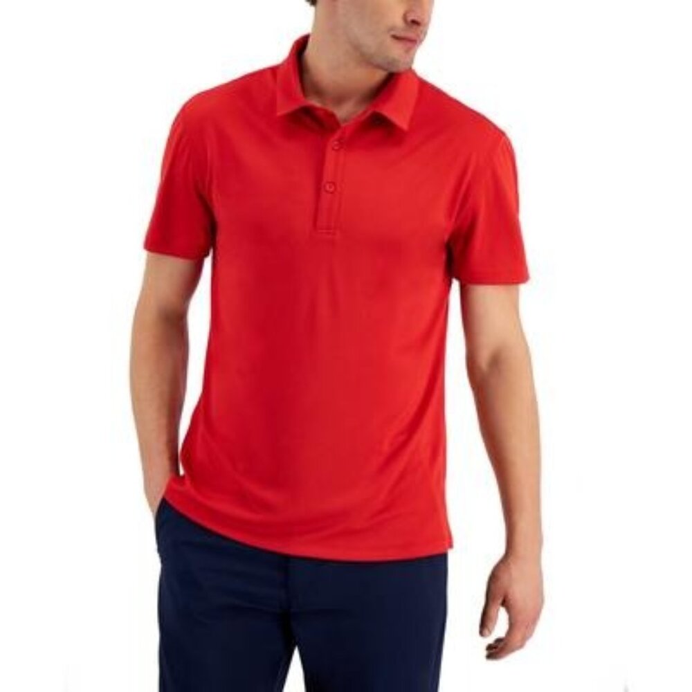ID Ideology Men's Interlock Performance Polo Shirt, Red, Size M,‎ NWT